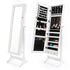 Mirror Jewellery Cabinet Organiser 2 Drawers LOWE 146cm WHITE