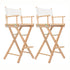 2X Director Movie Folding Tall Chair 76cm Beech WOOD HUMOR