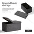 Foldable Storage Ottoman - Flip Lid Side Table Toy Blanket Organiser Seat KIRA BLACK