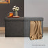 Foldable Storage Ottoman - Flip Lid Side Table Toy Blanket Organiser Seat KIRA BLACK