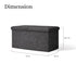 Foldable Storage Ottoman - Flip Lid Side Table Toy Blanket Organiser Seat KIRA BLACK