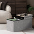 Foldable Storage Ottoman - Flip Lid Side Table Toy Blanket Organiser Seat KIRA GREY