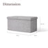 Foldable Storage Ottoman - Flip Lid Side Table Toy Blanket Organiser Seat KIRA GREY
