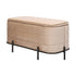 Coffee Table Storage Ottoman - Velvet Blanket Box Bench DEMI - CAMEL BEIGE