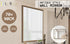 Wall Mirror Rectangular Frame Bathroom 70x90cm Antique Brown