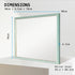 Wall Mirror Rectangular Frame Bathroom 70x90cm Turquoise