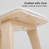 4X Wooden Bar Stool Padded Fabric Dining Chair KANSO 65cm BEIGE