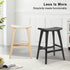 4X Wooden Bar Stool Padded Fabric Dining Chair KANSO 65cm BEIGE