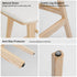 4X Wooden Bar Stool Padded Fabric Dining Chair KANSO 65cm BEIGE