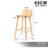 2X Wooden Bar Stool Dining Chair Ash Wood ELISE 65cm