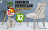 2X French Provincial Dining Chair Oak Leg AMOUR CREAM