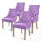 4X French Provincial Dining Chair Oak Leg AMOUR VIOLET