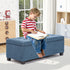 Storage Ottoman Stool 102cm Fabric DARK BLUE