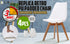4X Retro Dining Cafe Chair Padded Seat WHITE