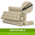 Lounge Couch Sofa Bed Double Seat Leather GEMINI BEIGE