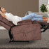 8-Point Electric Massage Recliner Chair - Leathaire Lounge Sofa Armchair AVERY BROWN