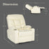 8-Point Electric Massage Recliner Chair - PU Leather Lounge Sofa Armchair ARLEEN BEIGE