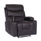 8-Point Electric Massage Recliner Chair - PU Leather Electric Lounge Sofa Armchair HARLOW BROWN