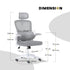 Work Office Chair - Lumber Support, Flip-up Armrest, Adjustable Headrest SITIO - GREY