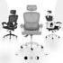 Ergonomic Reclining Office Chair - Lumbar Support, Adjustable Headrest VELTRA - GREY