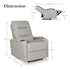 Home Recliner Chair - PU Leather Sofa Lounge Armchair DAKOTA GREY
