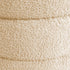 2X Round Stacked Ottoman Stool Teddy Fleece Fabric Foot Rest 38cm BEIGE