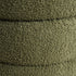 Round Stacked Ottoman Stool Teddy Fleece Fabric Foot Rest 38cm GREEN