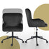 Desk Armchair - Home Office Swivel Chair Adjustable Height Seat PLUME BLACK