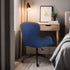 Desk Armchair - Home Office Swivel Chair Adjustable Height Seat PLUME BLUE
