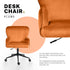 Desk Armchair - Home Office Swivel Chair Adjustable Height Seat PLUME ORANGE
