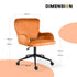 Desk Armchair - Home Office Swivel Chair Adjustable Height Seat PLUME ORANGE