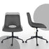 2 Set Office Desk Chair - PU Leather Home Swivel Chair Cut-Out Seat HALO GREY
