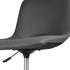 2 Set Office Desk Chair - PU Leather Home Swivel Chair Cut-Out Seat HALO GREY