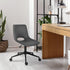 2 Set Office Desk Chair - PU Leather Home Swivel Chair Cut-Out Seat HALO GREY