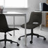 2 Set Office Desk Chair - Loop Yarn Fabric Home Swivel Chair Cut-Out Seat HALO BLACK