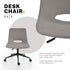 2 Set Office Desk Chair - Loop Yarn Fabric Home Swivel Chair Cut-Out Seat HALO GREY