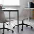 2 Set Office Desk Chair - Loop Yarn Fabric Home Swivel Chair Cut-Out Seat HALO GREY