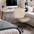 Office Desk Chair - Velvet Armless Swivel Study Seat OVOID PALE KHAKI