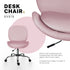 Office Desk Chair - Velvet Armless Swivel Study Seat OVOID PINK