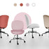Office Desk Chair - Velvet Armless Swivel Study Seat OVOID PINK