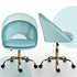 Office Desk Chair - Velvet Home Office Swivel Computer Seat COVE BLUE