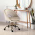 Office Desk Chair - Velvet Home Office Swivel Computer Seat COVE CREAM