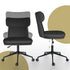 Office Desk Chair - PU Leather Home Office Swivel Chair Computer Seat BLACK