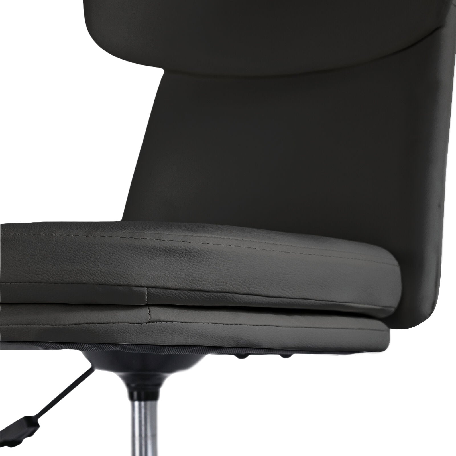 Office Desk Chair - PU Leather Home Office Swivel Chair Computer Seat BLACK