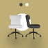Office Desk Chair - PU Leather Home Office Swivel Chair Computer Seat WHITE