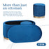 3 Piece Set Storage Ottoman - Blanket Box Velvet Padded Bench Stool FAYE BLUE