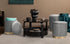 3pc Velvet Storage Ottoman Set Grey Blanket Box Padded Bench Stools Pack