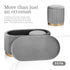 3pc Velvet Storage Ottoman Set Grey Blanket Box Padded Bench Stools Pack
