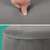 3pc Velvet Storage Ottoman Set Grey Blanket Box Padded Bench Stools Pack