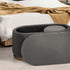 3 Piece Set Storage Ottoman - Blanket Box Velvet Padded Bench Stool FAYE GREY